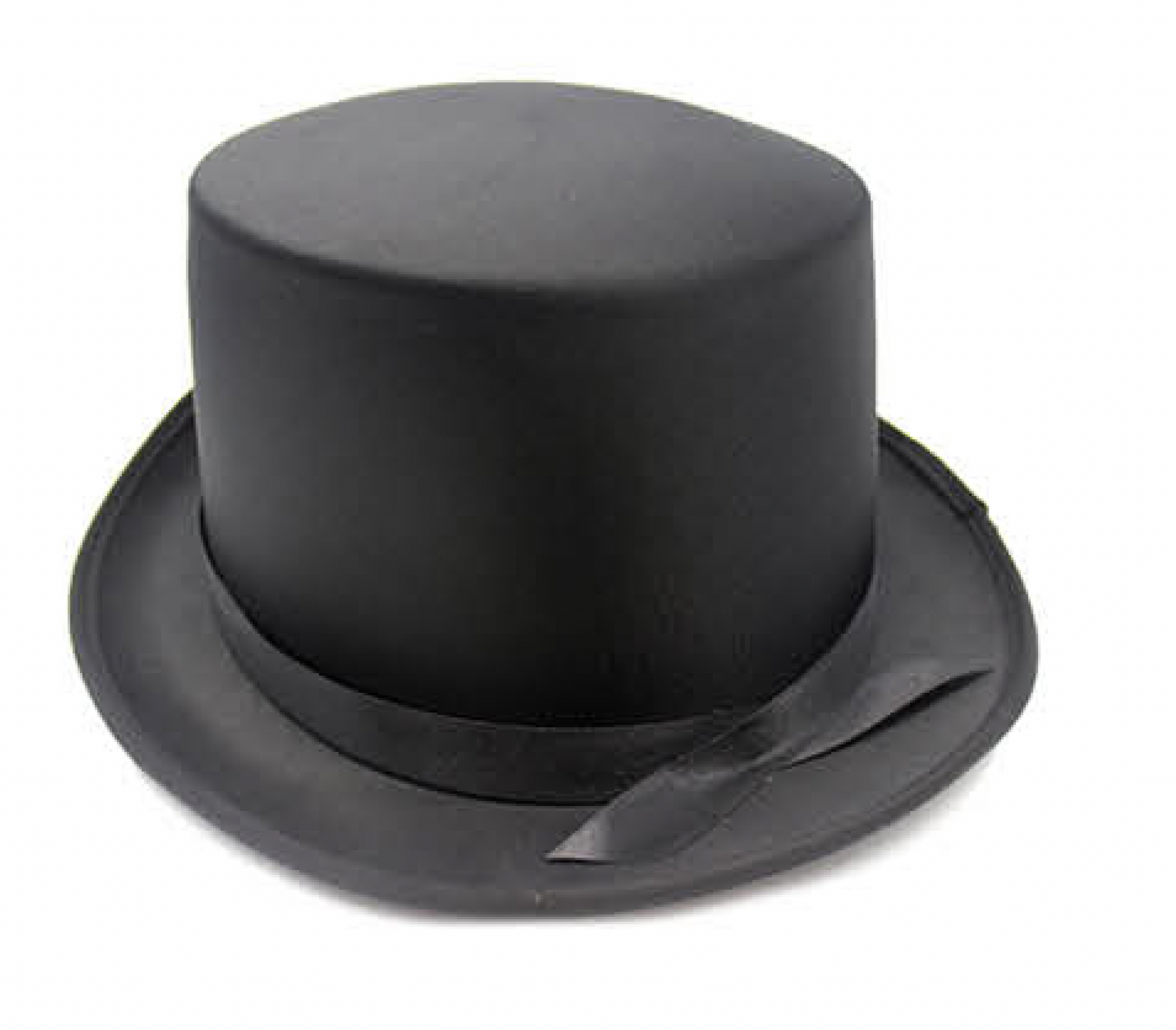 SATIN TOP HAT Costume Party Cap Fancy Dress Trilby Fedora One Size - Black V563-21995-BLK