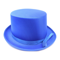 SATIN TOP HAT Costume Party Cap Fancy Dress Trilby Fedora One Size - Blue V563-21995-BLU