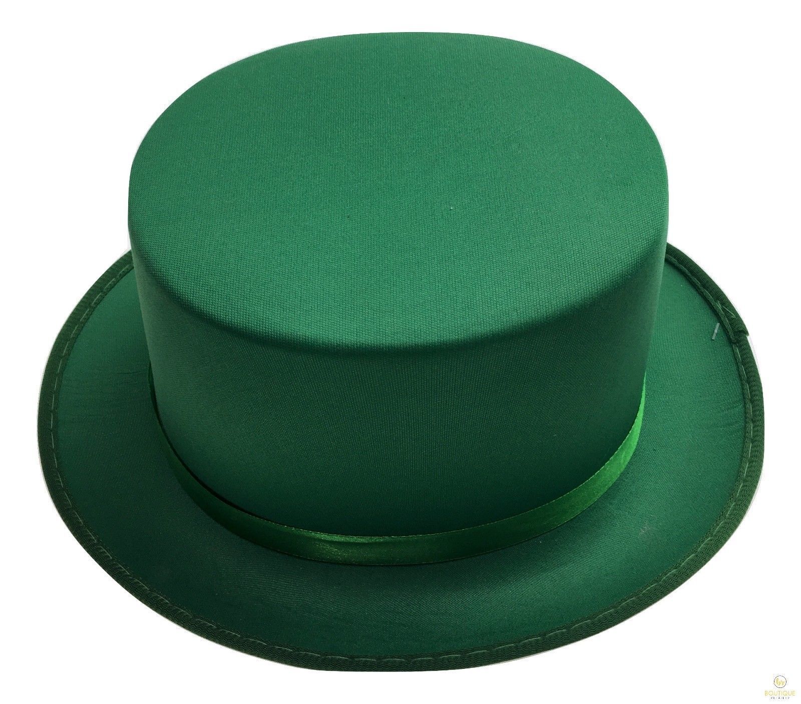 SATIN TOP HAT Costume Party Cap Fancy Dress Trilby Fedora One Size - Green V563-21995-GRN