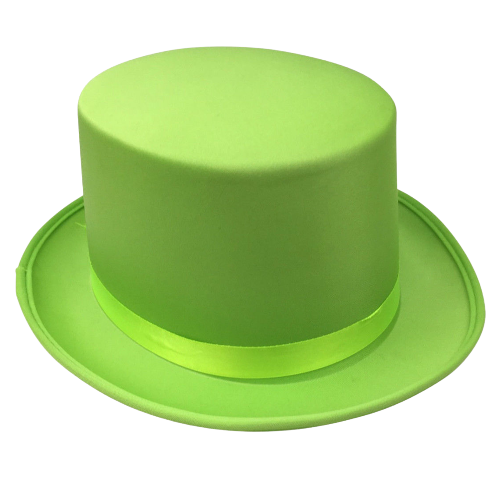 SATIN TOP HAT Costume Party Cap Fancy Dress Trilby Fedora One Size - Light Green V563-21995-LTGRN