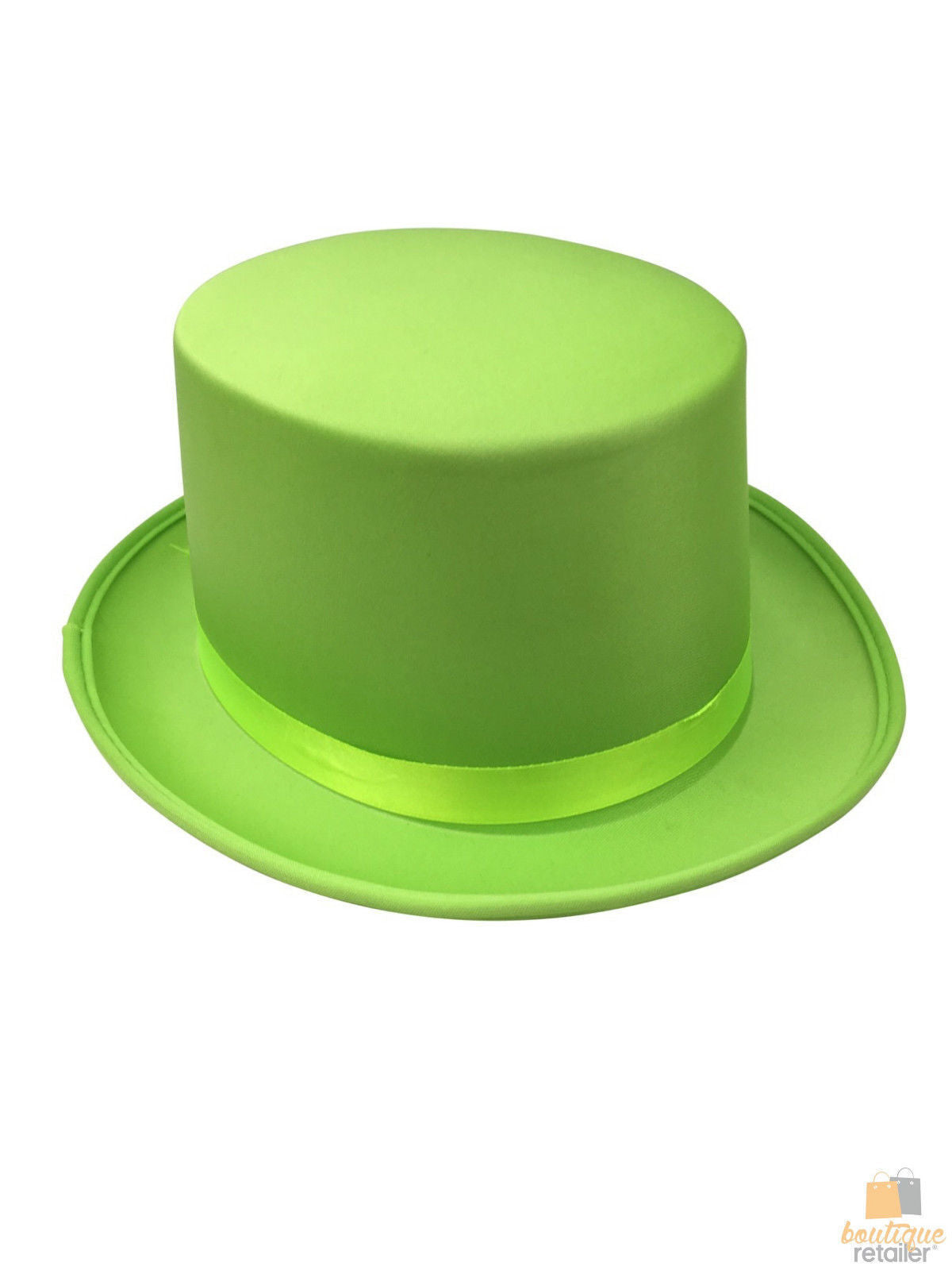 SATIN TOP HAT Costume Party Cap Fancy Dress Trilby Fedora One Size - Light Green V563-21995-LTGRN