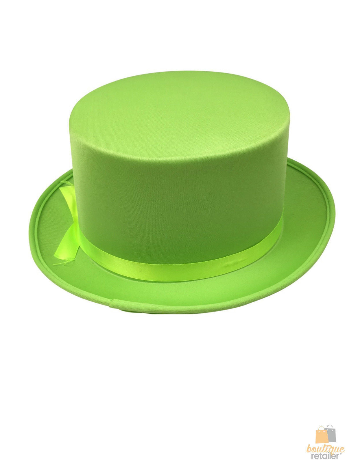 SATIN TOP HAT Costume Party Cap Fancy Dress Trilby Fedora One Size - Light Green V563-21995-LTGRN