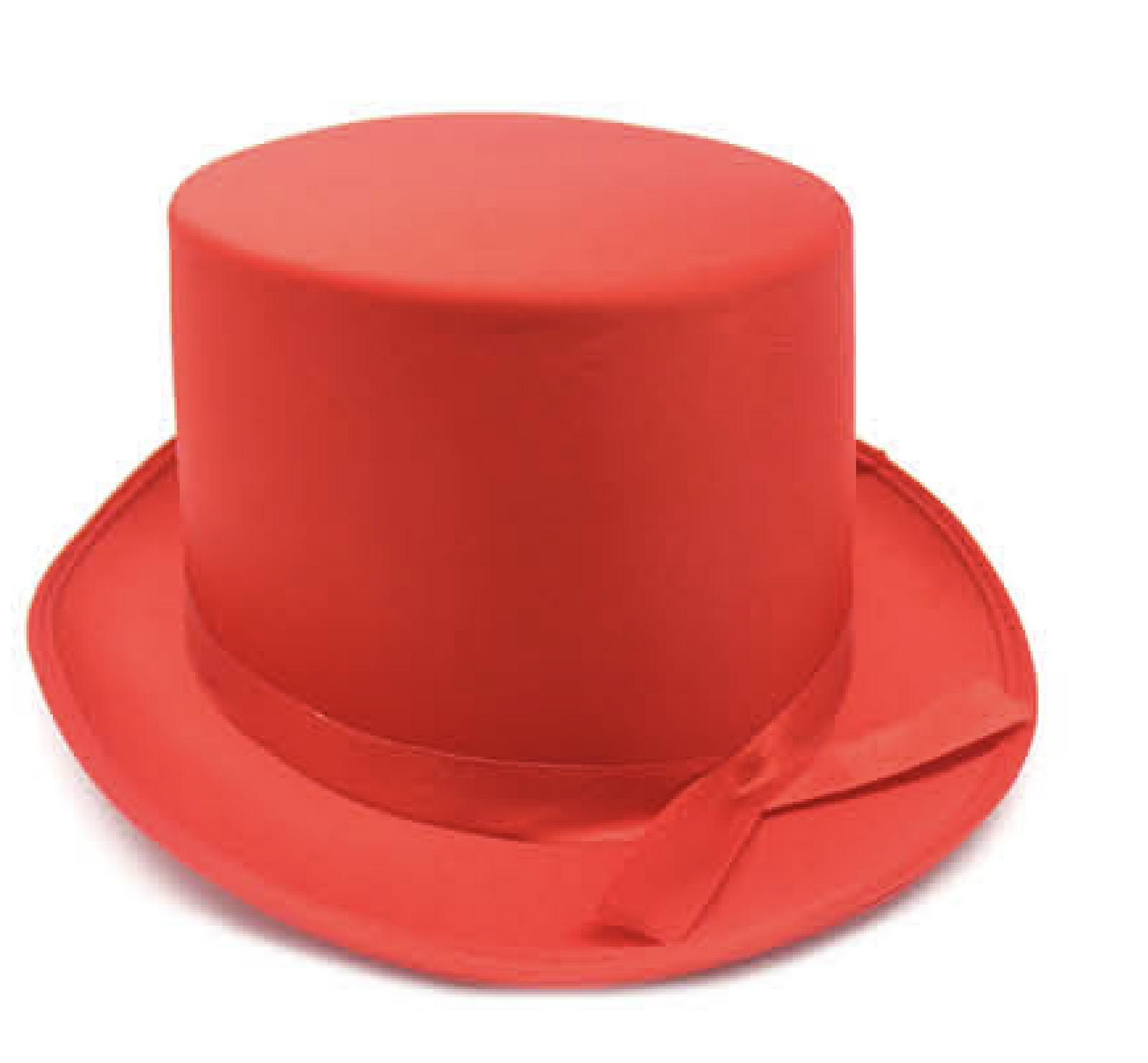 SATIN TOP HAT Costume Party Cap Fancy Dress Trilby Fedora One Size - Red V563-21995-RED