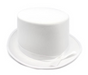 SATIN TOP HAT Costume Party Cap Fancy Dress Trilby Fedora One Size - White V563-21995-WHT
