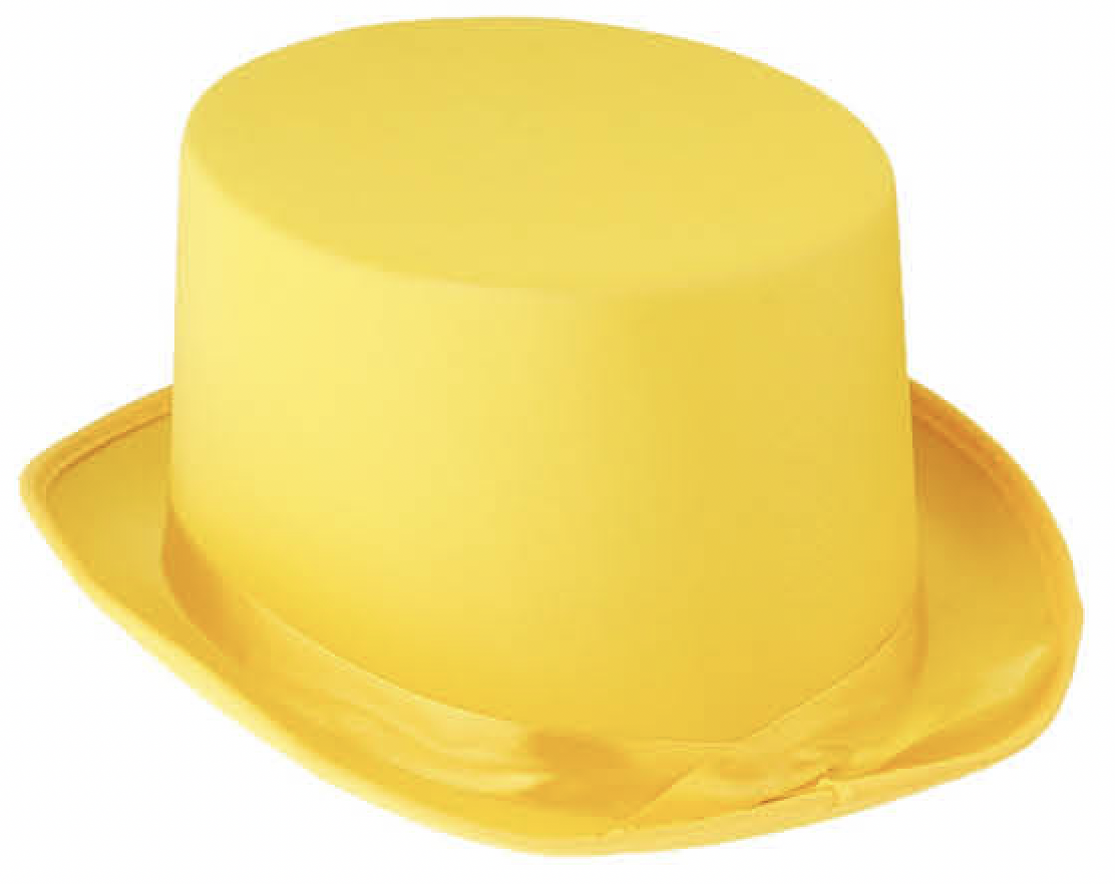 SATIN TOP HAT Costume Party Cap Fancy Dress Trilby Fedora One Size - Yellow V563-21995-YLW