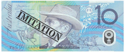 10 Dollar Australian Souvenir Note Pad Fake AUD Money - 1 Pack of 50 Sheets V563-22115-10