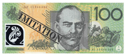 100 Dollar Australian Souvenir Note Pad Fake AUD Money - 1 Pack of 50 Sheets V563-22115-100