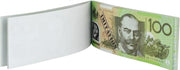 100 Dollar Australian Souvenir Note Pad Fake AUD Money - 1 Pack of 50 Sheets V563-22115-100