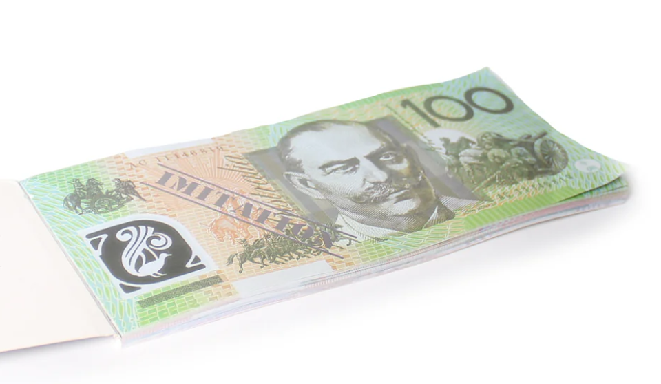 100 Dollar Australian Souvenir Note Pad Fake AUD Money - 1 Pack of 50 Sheets V563-22115-100