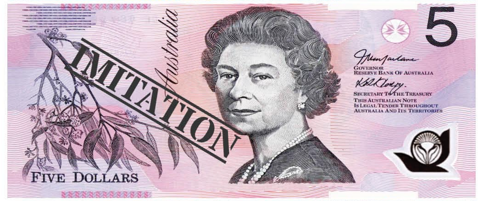 5 Dollar Australian Souvenir Note Pad Fake AUD Money - 1 Pack of 50 Sheets V563-22115-5