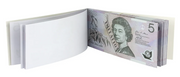 5 Dollar Australian Souvenir Note Pad Fake AUD Money - 1 Pack of 50 Sheets V563-22115-5