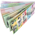 Assorted Dollar Australian Souvenir Note Pad Fake AUD Money - 1 Pack of 50 Sheets V563-22115-ASSORTED