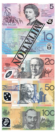 Assorted Dollar Australian Souvenir Note Pad Fake AUD Money - 1 Pack of 50 Sheets V563-22115-ASSORTED