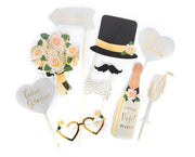 10x Bride To Be Photo Booth Props Hens Bridal Party Bachelorette Selfie V563-22148-02