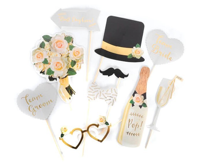 10x Bride To Be Photo Booth Props Hens Bridal Party Bachelorette Selfie V563-22148-02