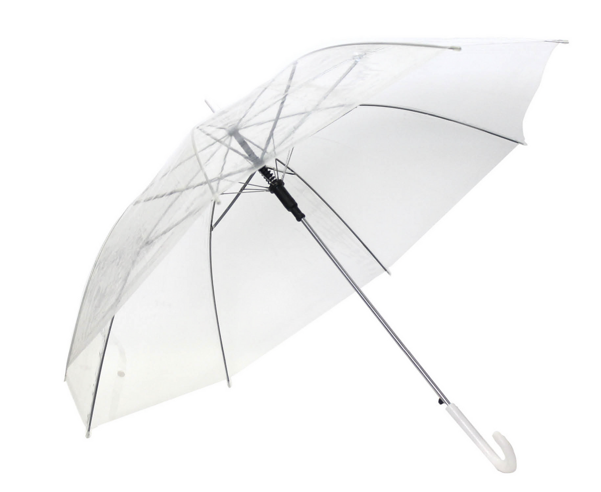 Clear Transparent Umbrella Wedding Rain Parasol Manual Bird Cage V563-22200-01