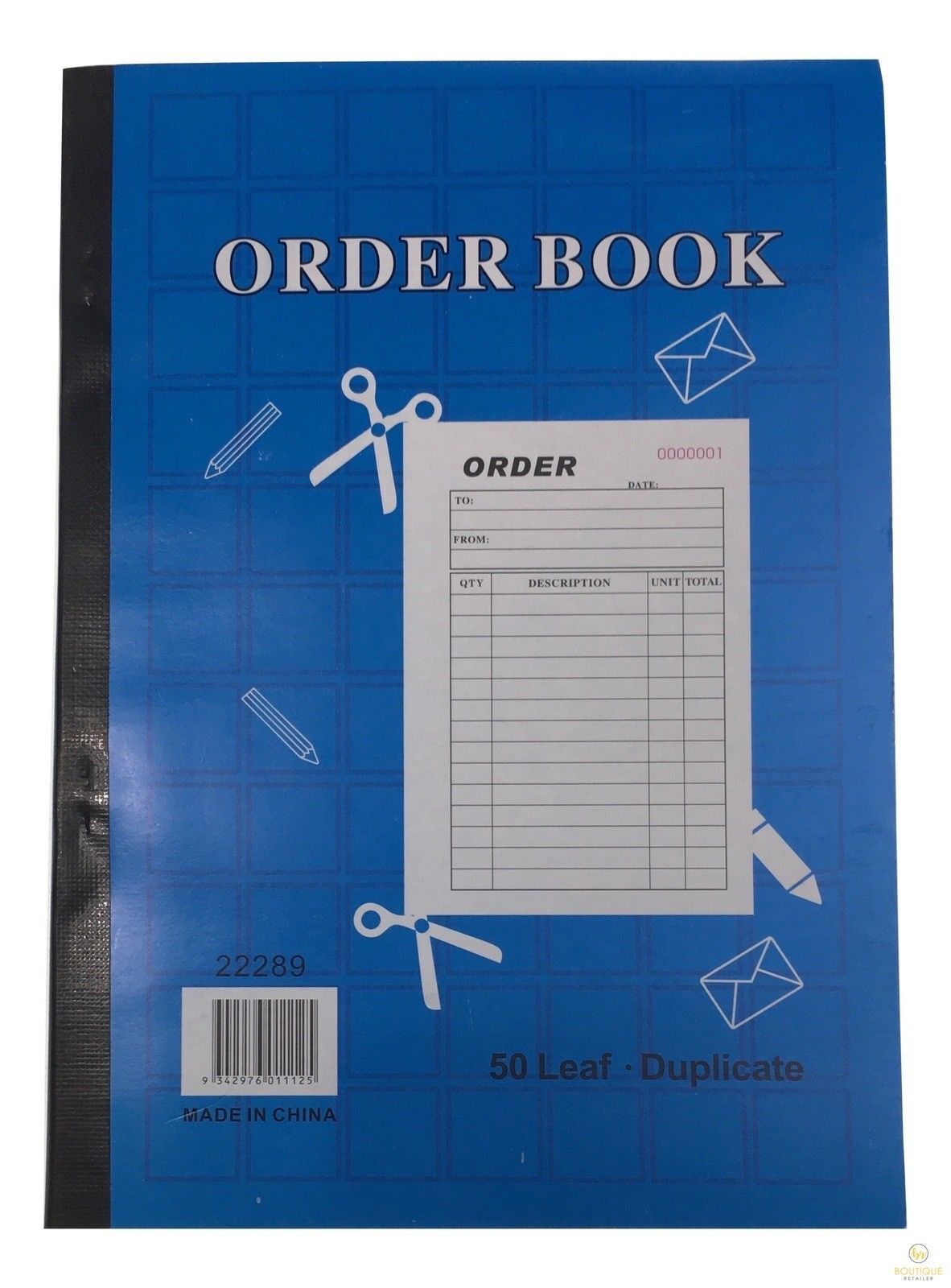 ORDER BOOK 50 Page Duplicate Restaurant Docket Carbonless Take Away V563-22289