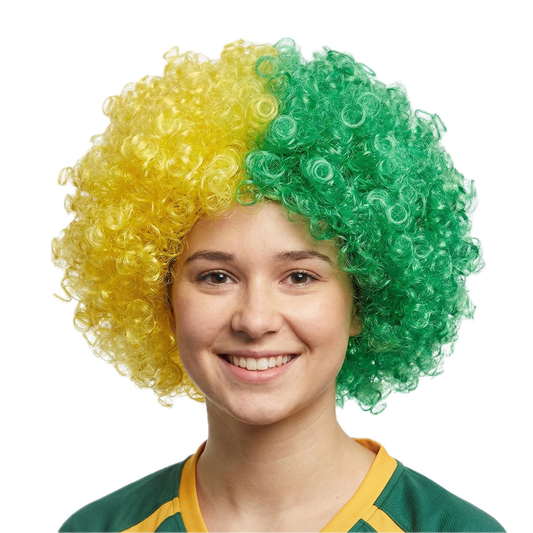 DELUXE AUSSIE AFRO WIG Costume Party Fancy Curly Hair Disco Dress Australia Day V563-22319