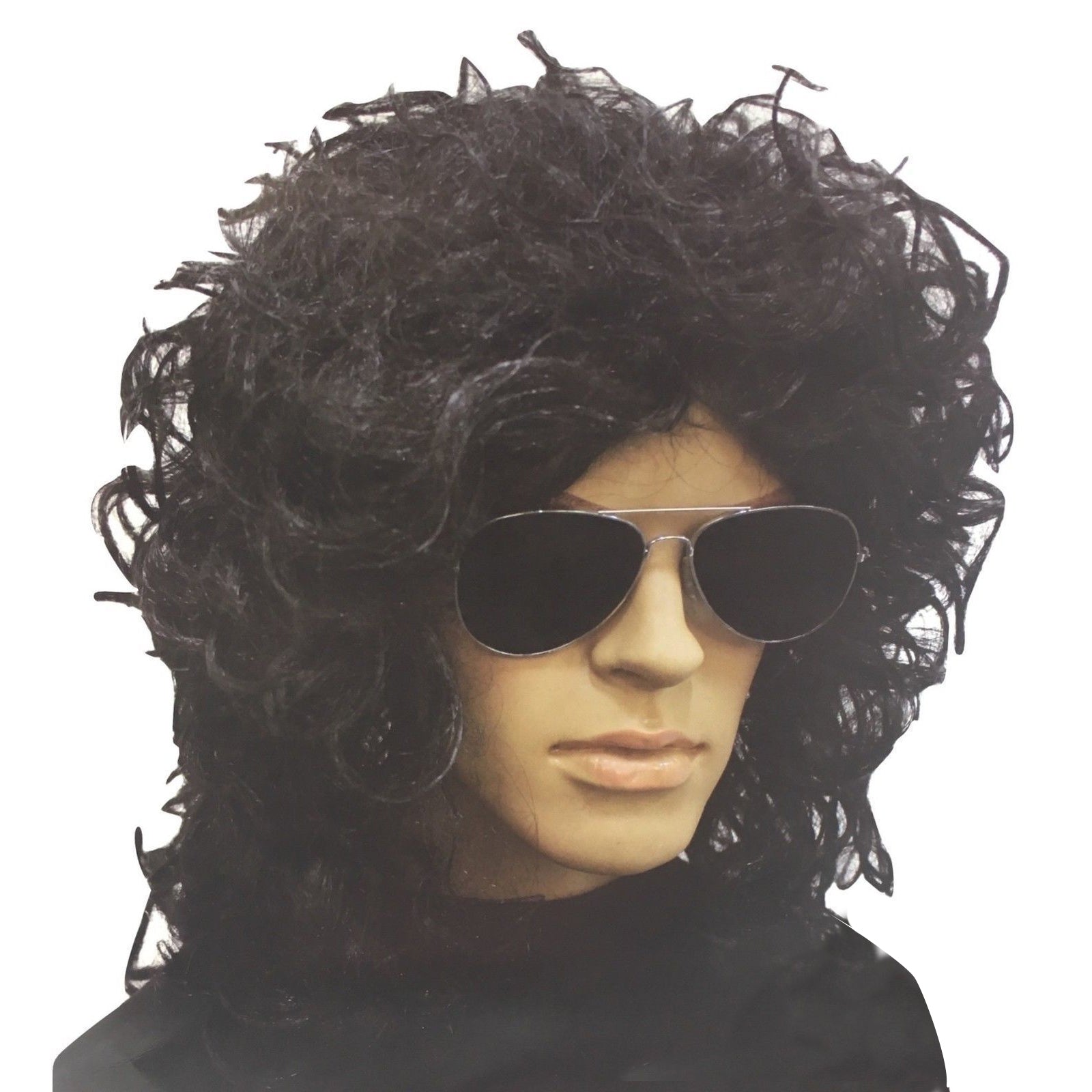 POPSTAR WIG Punk Costume Party Fancy Curly Long Hair Rock 70s 80s V563-22429