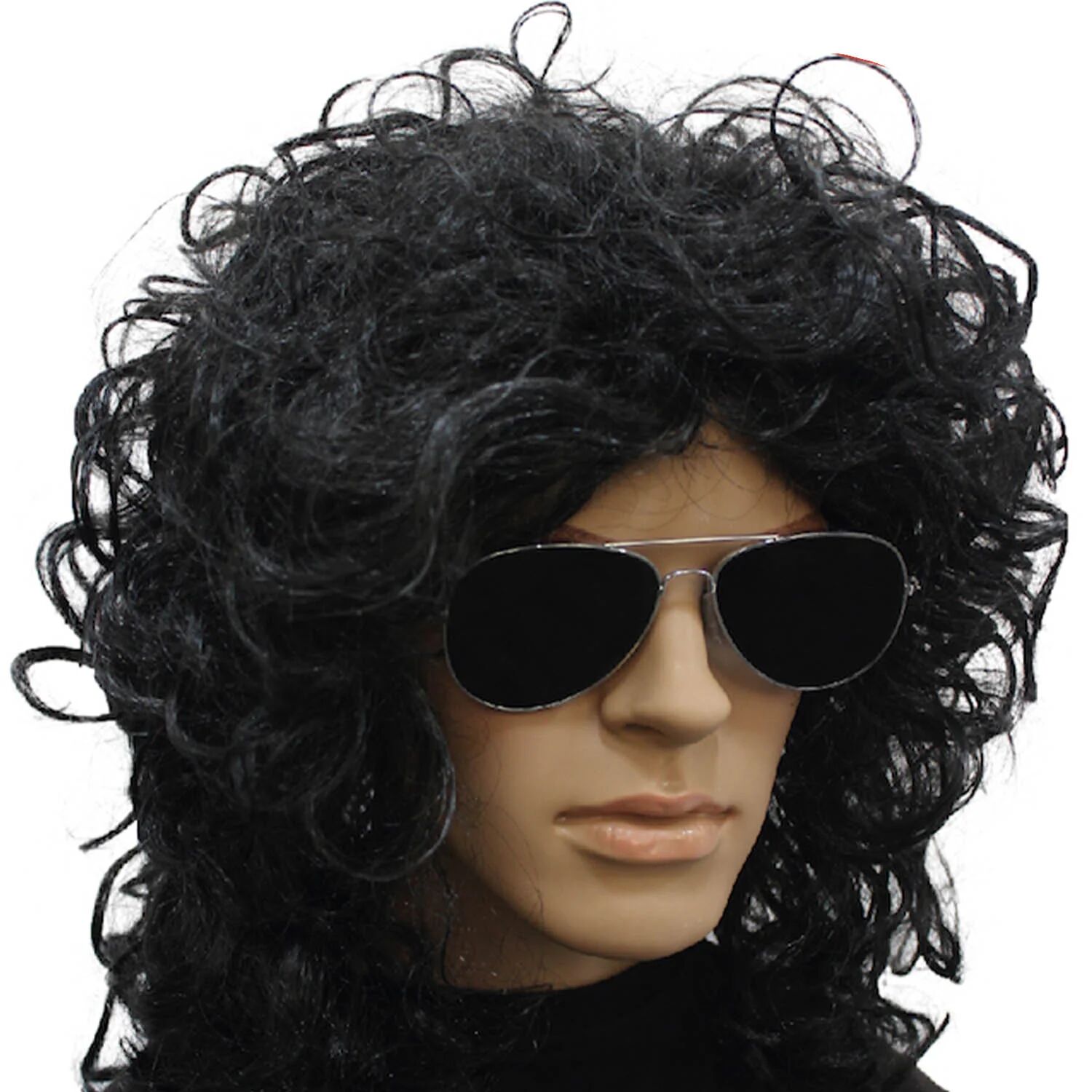 POPSTAR WIG Punk Costume Party Fancy Curly Long Hair Rock 70s 80s V563-22429