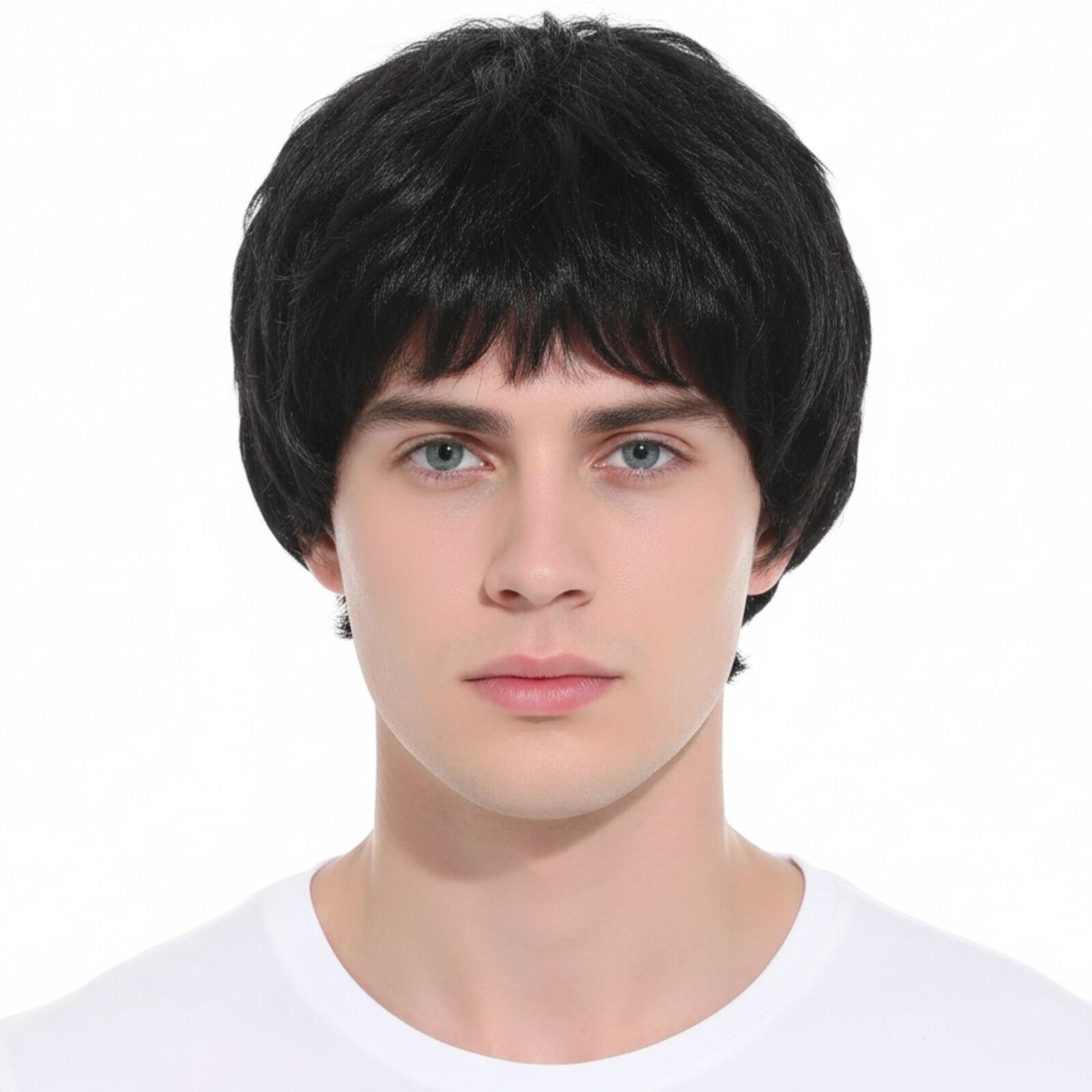Mens Short Party Wig Costume Party Dress Up Fancy Classic Style - Black V563-22574-BLACK