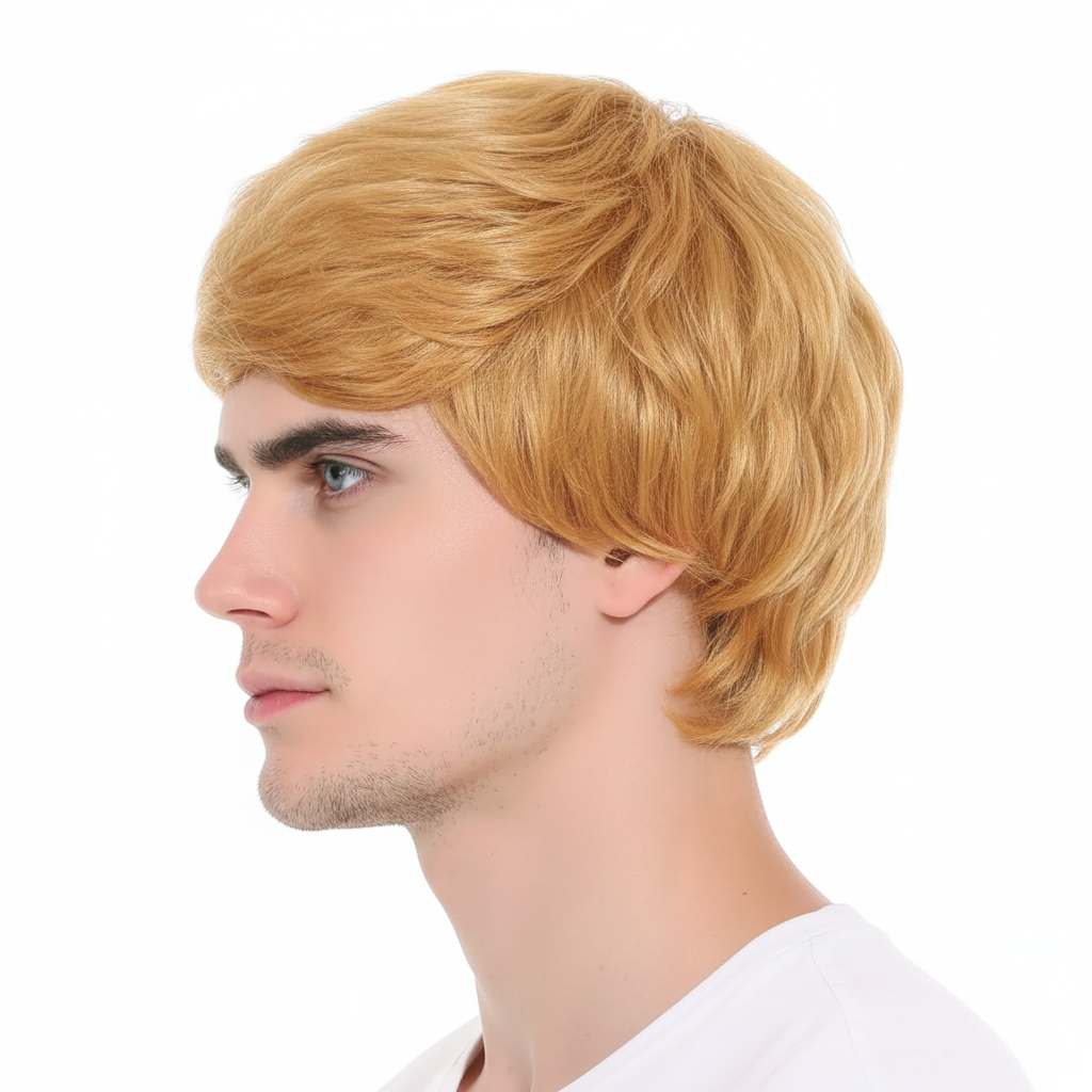 Mens Short Party Wig Costume Party Dress Up Fancy Classic Style in Ginger Blonde V563-22574-BLONDE
