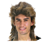 Mullet Wig Hair Costume Party Dress Up 70s 80s Aussie Bogan Rock - Golden Blonde V563-22602