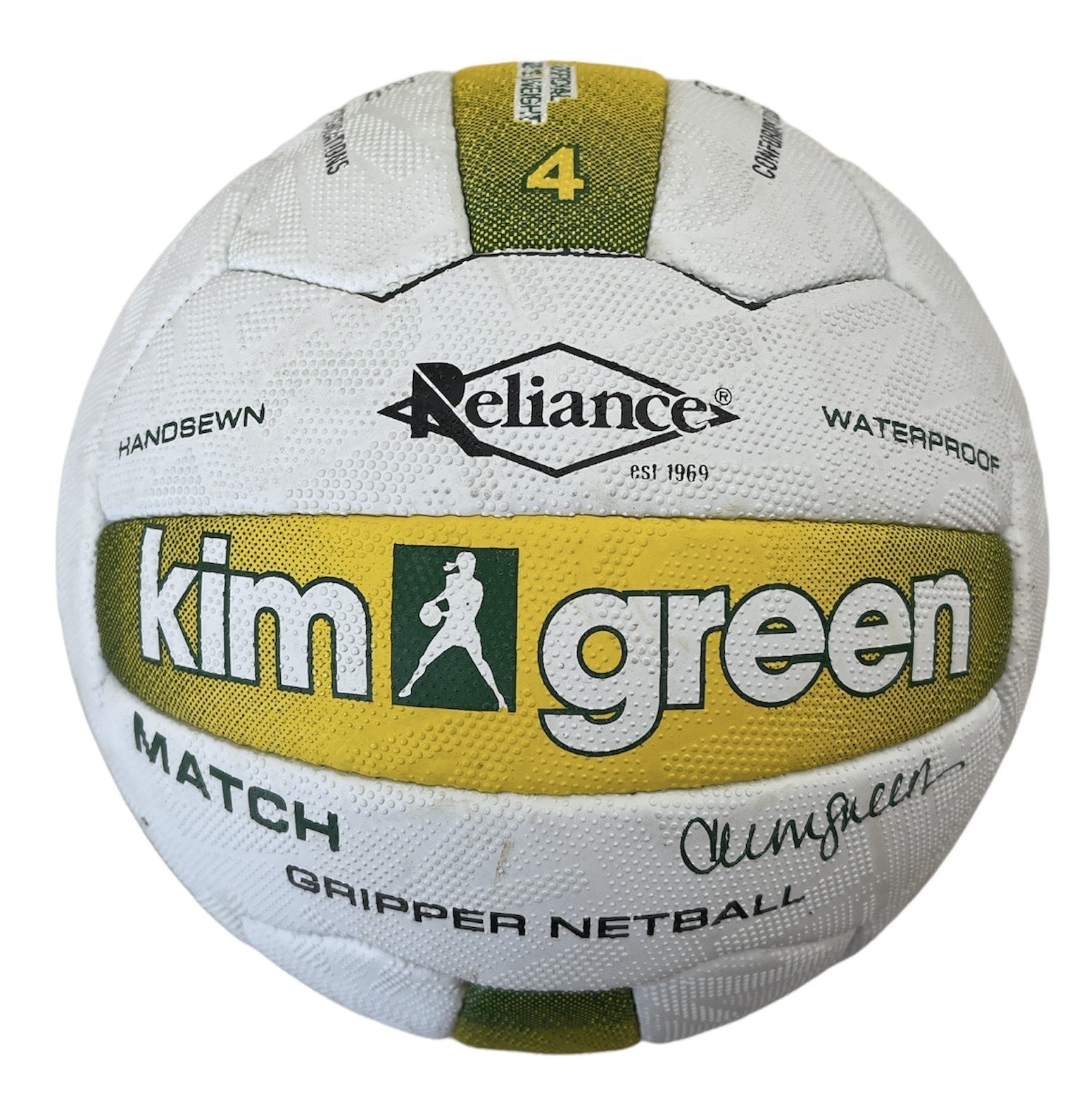 Kim Green Match Gripper Netball Hand Sewn Waterproof Net Ball Official Size 4 V563-226_22683