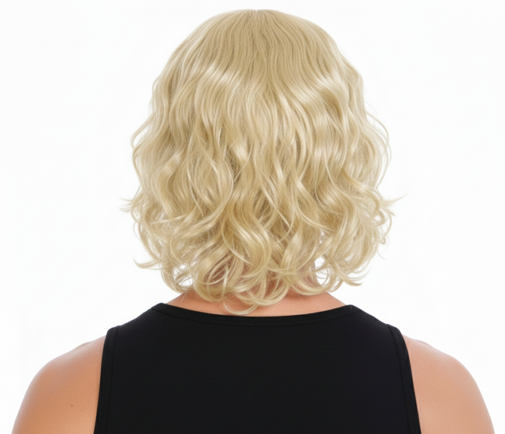 MENS WAVY WIG Curly Long Hair Disco Punk Rock Party Costume 60s 70s - Blonde V563-22705-BLONDE