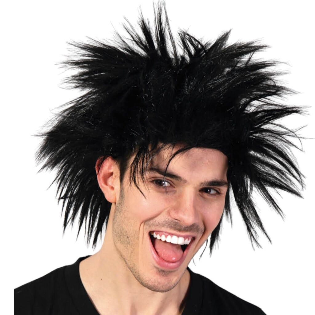 ROCKSTAR WIG Punk Costume Party Fancy Spiky Hair Disco Dress 70s 80s Rock V563-22711