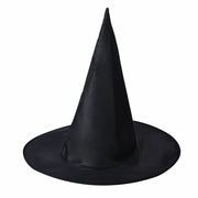 WITCH HAT Plain Black Halloween Costume Fancy Dress Womens Accessory Wizard V563-22807-BLK