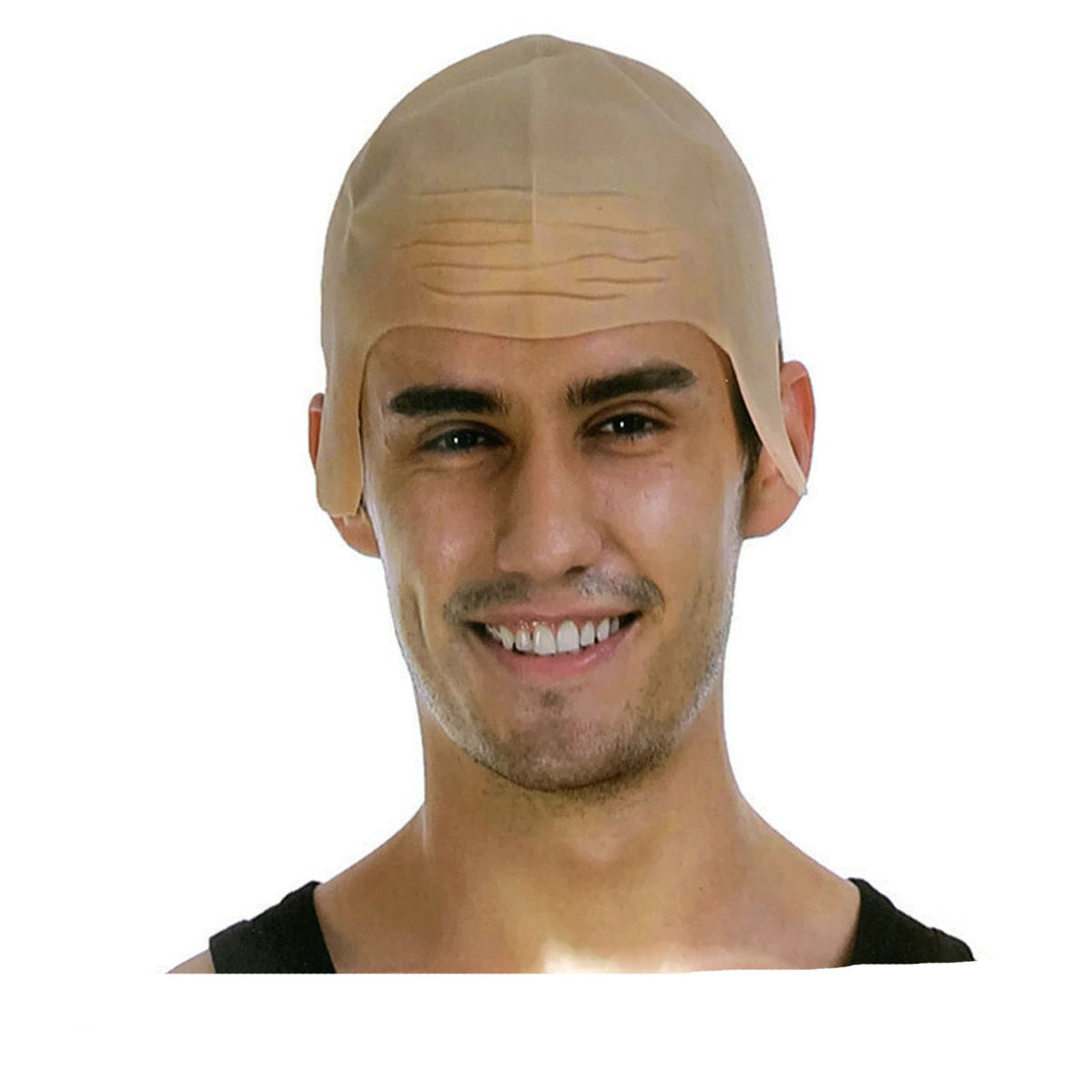 Bald Skinhead Wig Cap Costume Rubber Latex Dress Up Party Head Cover V563-22867