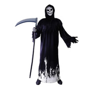 Scary Adult Glow in the Dark Party Costume Skeleton Reaper Halloween V563-22949