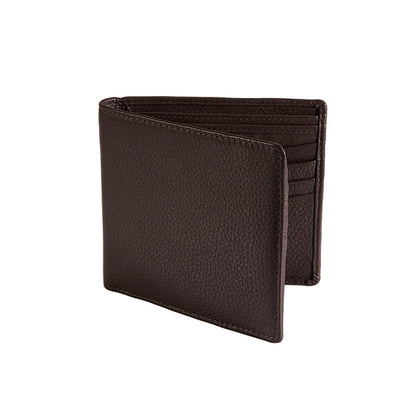 Dents RFID Pebble Grain Bifold Slim Leather Wallet - Chocolate V563-23-5501-CHOC