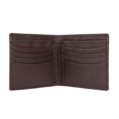 Dents RFID Pebble Grain Bifold Slim Leather Wallet - Chocolate V563-23-5501-CHOC