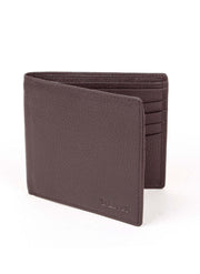 Dents RFID Pebble Grain Bifold Slim Leather Wallet - Chocolate V563-23-5501-CHOC