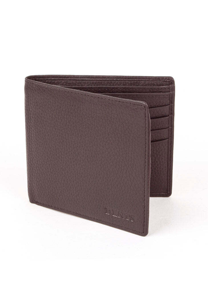 Dents RFID Pebble Grain Bifold Slim Leather Wallet - Chocolate V563-23-5501-CHOC