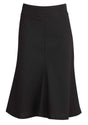 Womens Fluted 3/4 Length Below Knee Skirt Work Business - Black - 26 V563-24013-BLACK-26