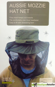 Mosquito Hat Net Head Protector Bee Bug Mesh Insect Mozzie Fishing Fly - Black V563-2432-BLACK