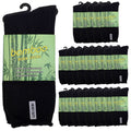24 Pairs PREMIUM BAMBOO SOCKS Mens Heavy Duty Thick Work Socks Cushion BULK - Black - 11-14 V563-24BSOX-BLK-SIZE11-14