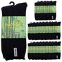 24 Pairs PREMIUM BAMBOO SOCKS Mens Heavy Duty Thick Work Socks Cushion BULK - Black - 6-11 V563-24BSOX-BLK-SIZE6-11
