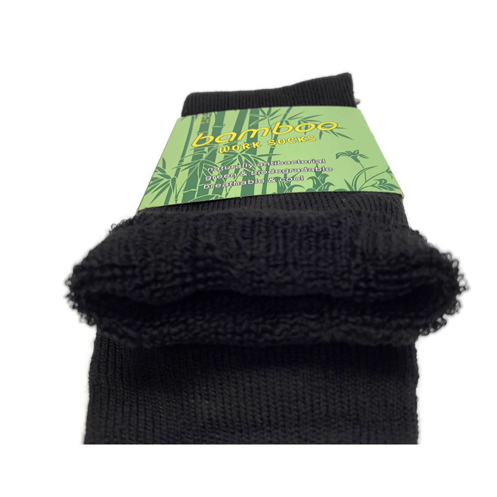 24 Pairs PREMIUM BAMBOO SOCKS Mens Heavy Duty Thick Work Socks Cushion BULK - Black - 6-11 V563-24BSOX-BLK-SIZE6-11