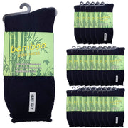 24 Pairs PREMIUM BAMBOO SOCKS Mens Heavy Duty Thick Work Socks Cushion BULK - Navy Blue - 11-14 V563-24BSOX-NVYBLU-SIZE11-14