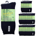 24 Pairs PREMIUM BAMBOO SOCKS Mens Heavy Duty Thick Work Socks Cushion BULK - Navy Blue - 6-11 V563-24BSOX-NVYBLU-SIZE6-11