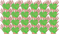 24 Pair Fishnet Gloves Fingerless Wrist Length 70s 80s Costume Party Fluro Green V563-24PCS-18510-FLUROGREEN