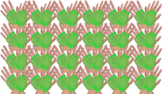24 Pair Fishnet Gloves Fingerless Wrist Length 70s 80s Costume Party Fluro Green V563-24PCS-18510-FLUROGREEN