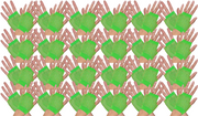 24 Pair Fishnet Gloves Fingerless Wrist Length 70s 80s Costume Party Fluro Green V563-24PCS-18510-FLUROGREEN