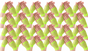 24 Pair Fishnet Gloves Fingerless Wrist Length 70s80s Costume Party Fluro Yellow V563-24PCS-18510-FLUROYELLOW