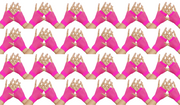 24 Pair Fishnet Gloves Fingerless Wrist Length 70s 80s Costume Party - Hot Pink V563-24PCS-18510-HOTPINK