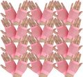 24 Pair Fishnet Gloves Fingerless Wrist Length 70s 80s Costume Party Light Pink V563-24PCS-18510-LIGHTPINK